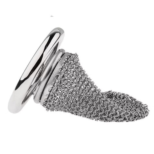 Medium Mesh Net Chain Mail Metal Chastity Cage Device