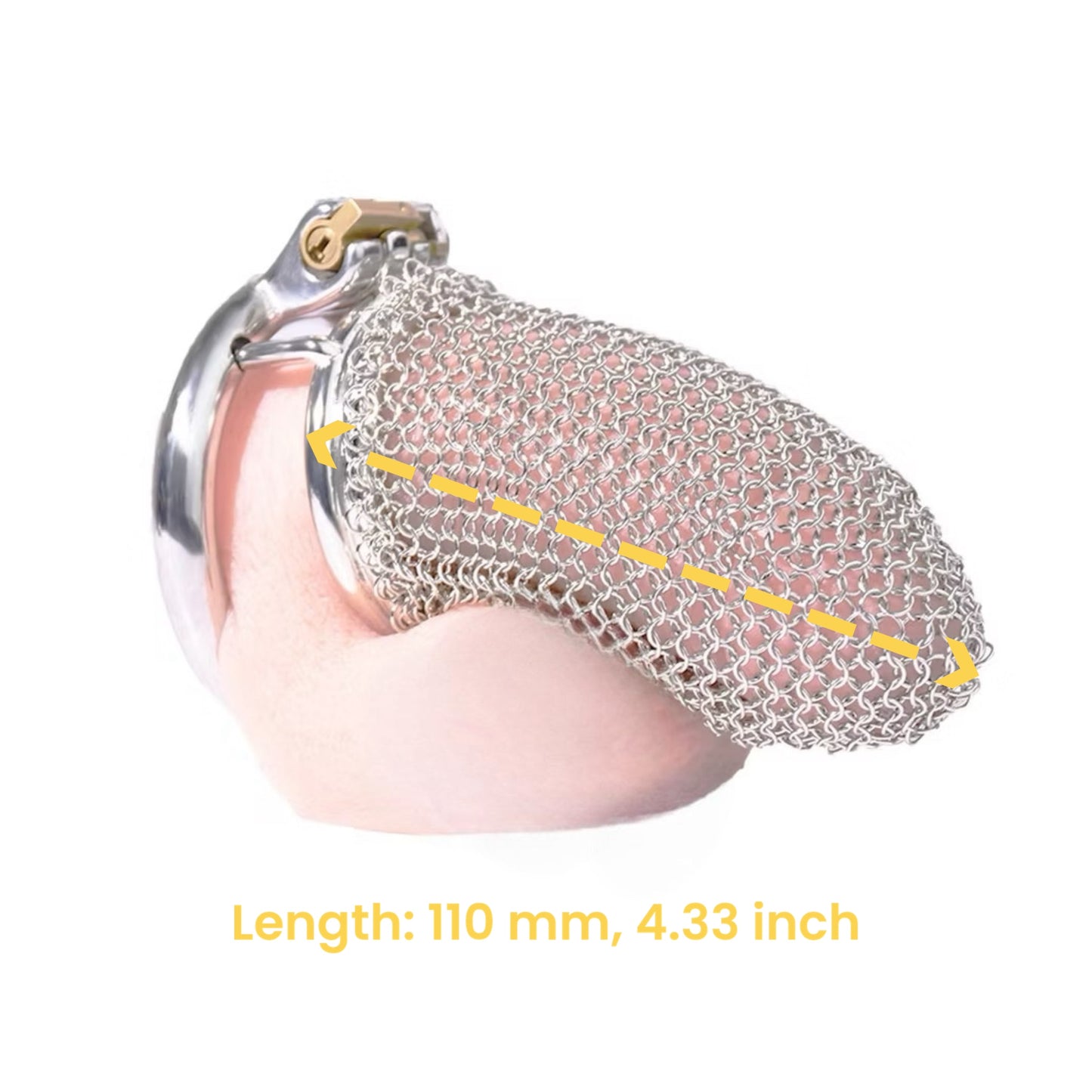 Extra Large Mesh Net Chain Mail Metal Chastity Cage Device