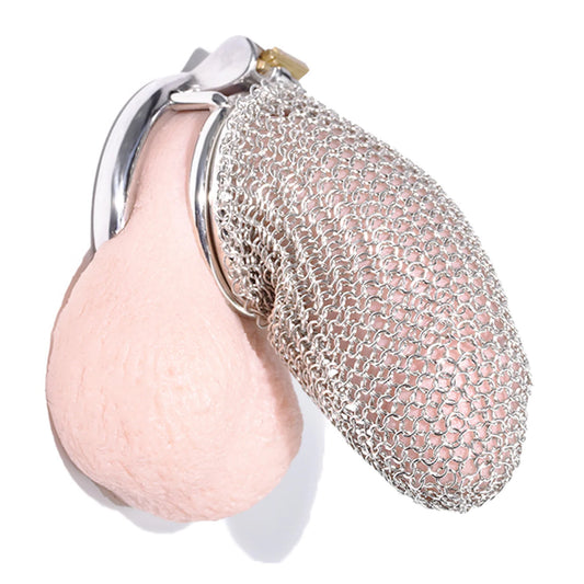 Extra Large Mesh Net Chain Mail Metal Chastity Cage Device