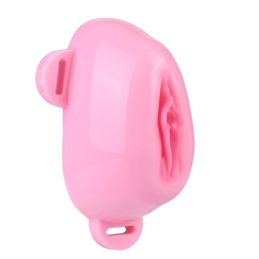 Pussy Shaped Silicone Vagina Chastity Cage Design 1