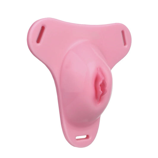 Pussy Shaped Silicone Vagina Chastity Cage Design 4