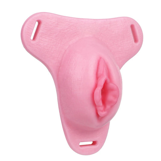 Pussy Shaped Silicone Vagina Chastity Cage Design 6