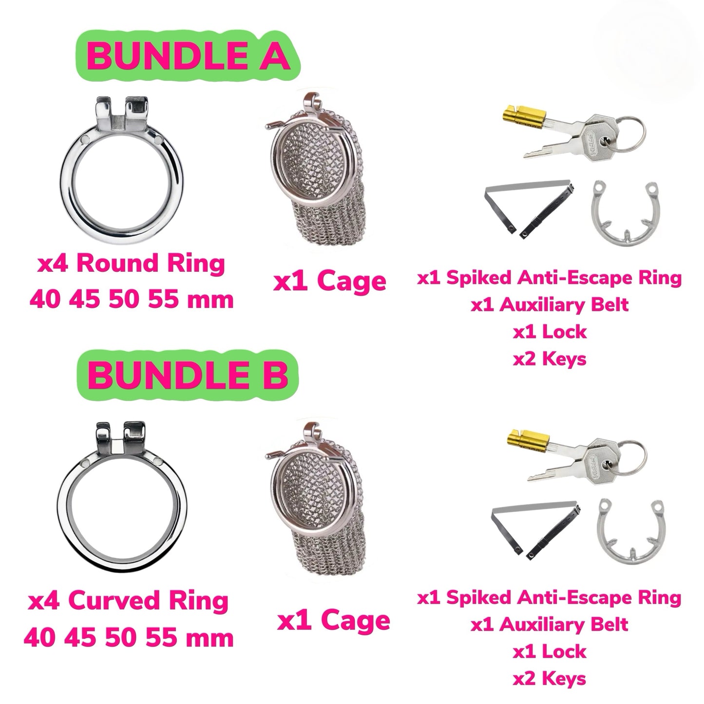 Large Mesh Net Chain Mail Metal Chastity Cage Device