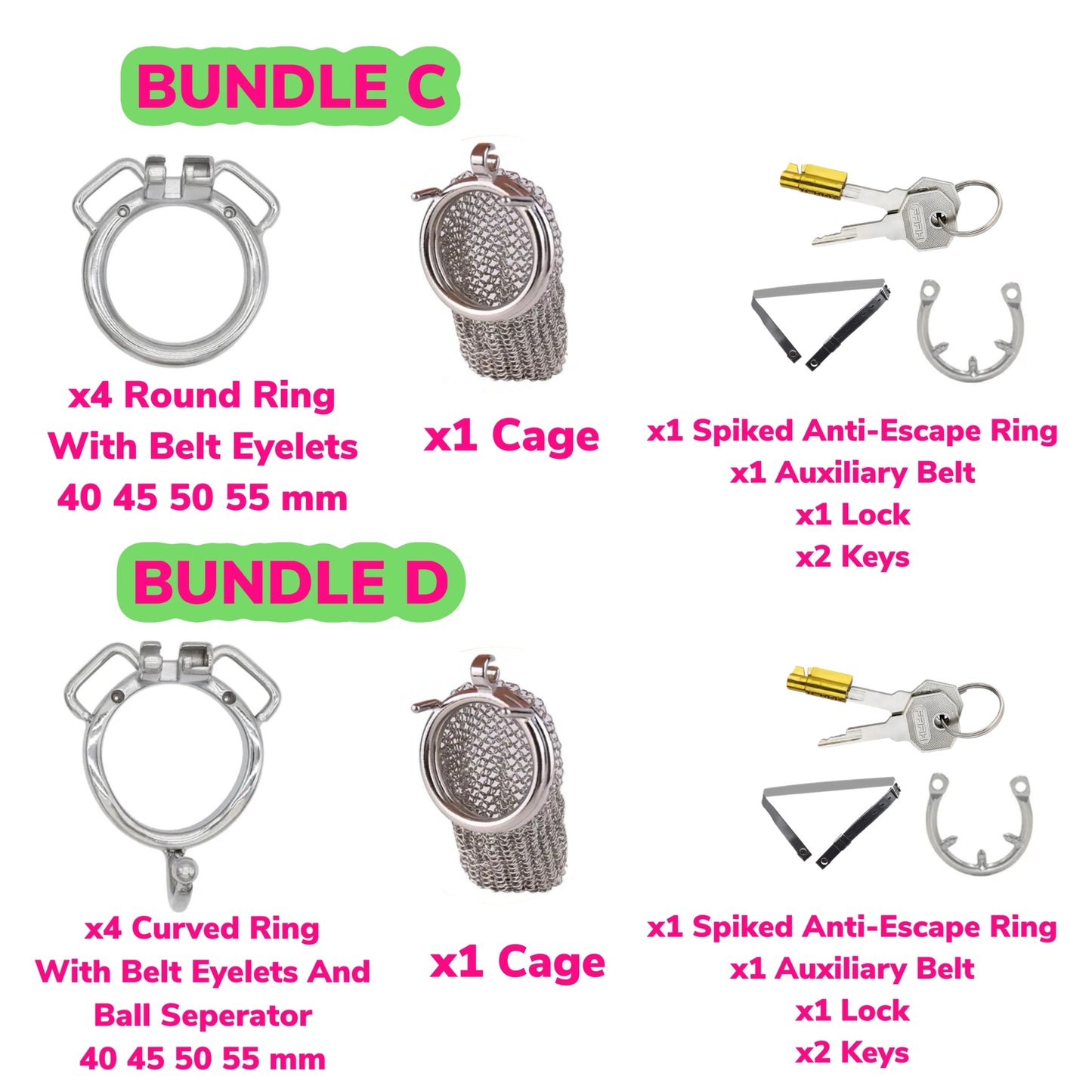 Large Mesh Net Chain Mail Metal Chastity Cage Device