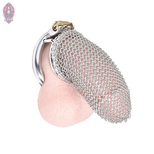 Large Mesh Net Chain Mail Metal Chastity Cage Device