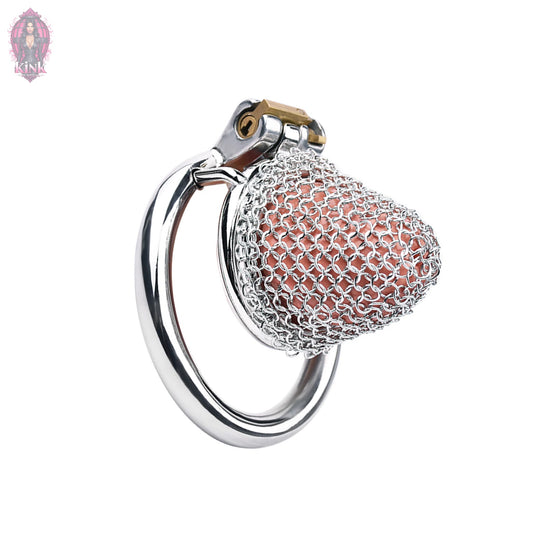 Extra Small Mesh Net Chain Mail Metal Chastity Cage Device