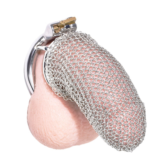 Large Mesh Net Chain Mail Metal Chastity Cage Device