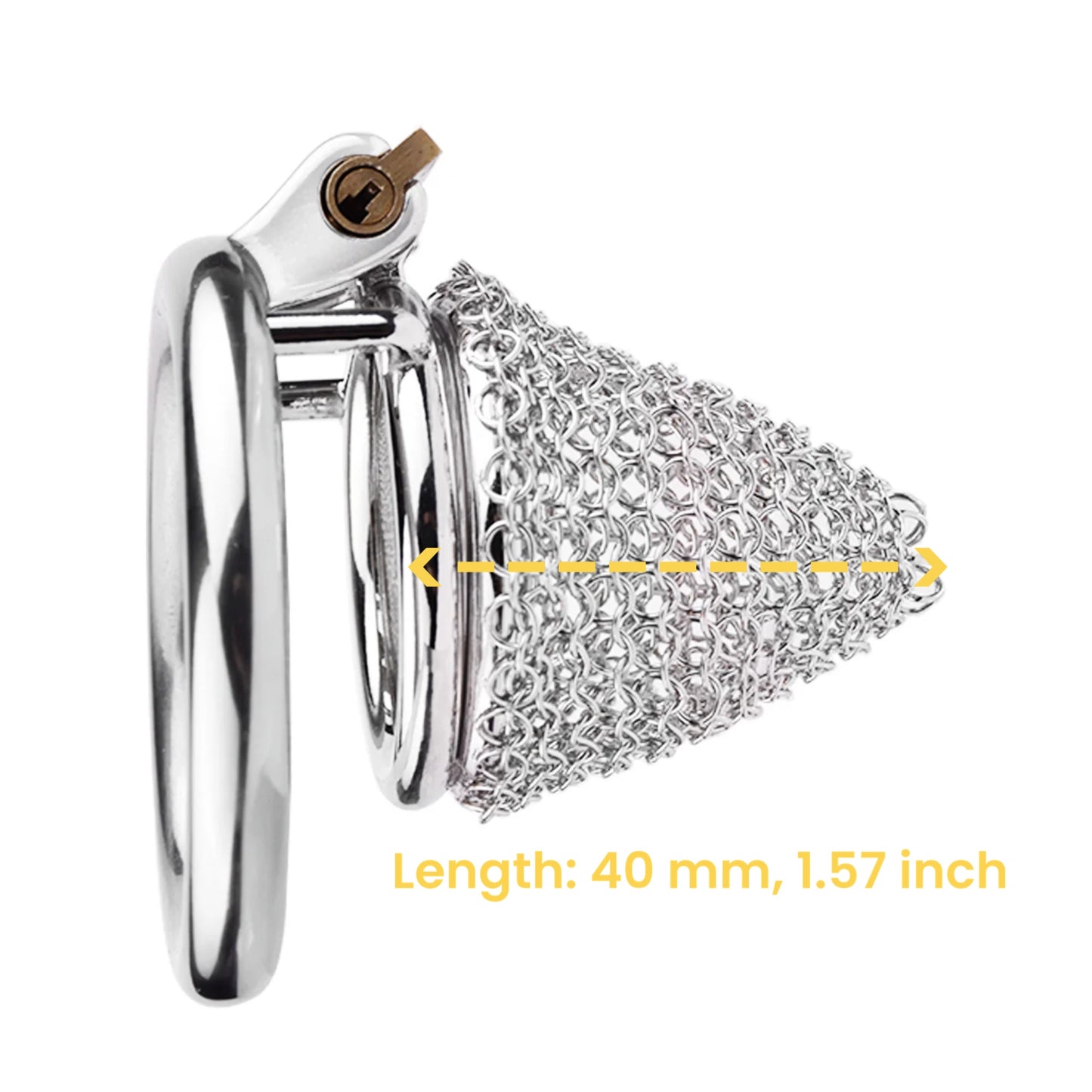 Extra Small Mesh Net Chain Mail Metal Chastity Cage Device