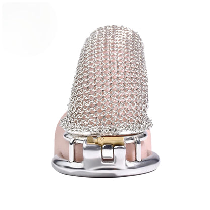 Large Mesh Net Chain Mail Metal Chastity Cage Device