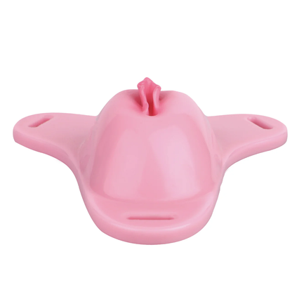 Pussy Shaped Silicone Vagina Chastity Cage Design 4