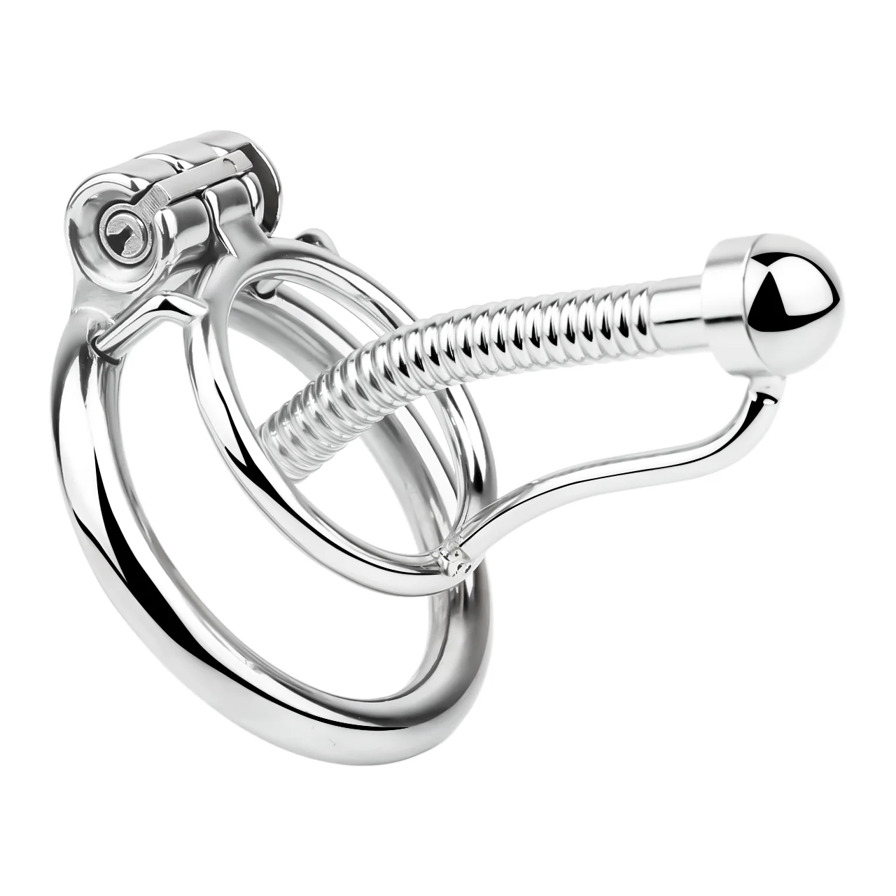Stainless Steel Urethral Catheter Design Chastity Cage