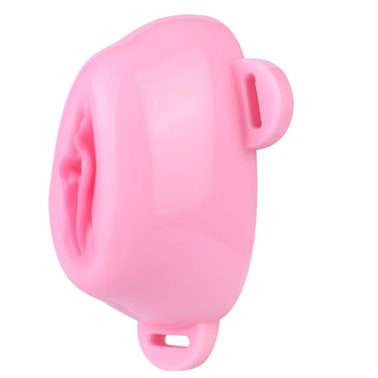 Pussy Shaped Silicone Vagina Chastity Cage Design 1