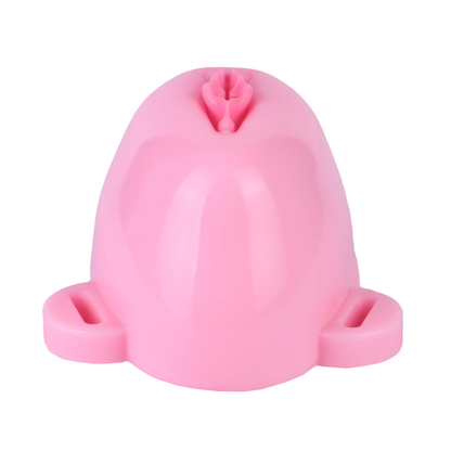 Pussy Shaped Silicone Vagina Chastity Cage Design 1