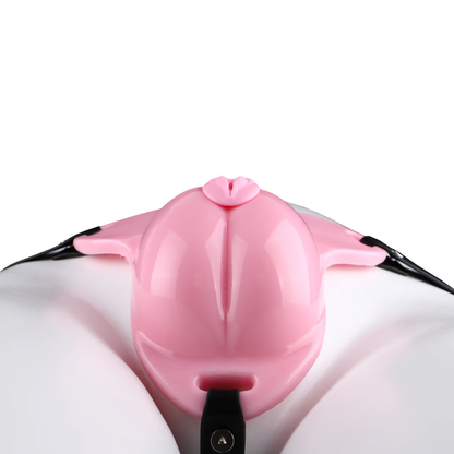 Pussy Shaped Silicone Vagina Chastity Cage Design 5