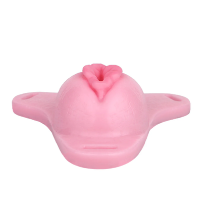 Pussy Shaped Silicone Vagina Chastity Cage Design 6