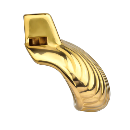 Metal Sea Shell Design Chastity Cage with Butt Plug