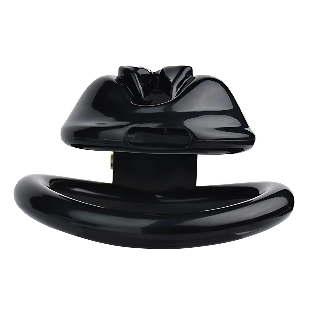 Pussy Shaped Sissy Logo Plastic Chastity Cage