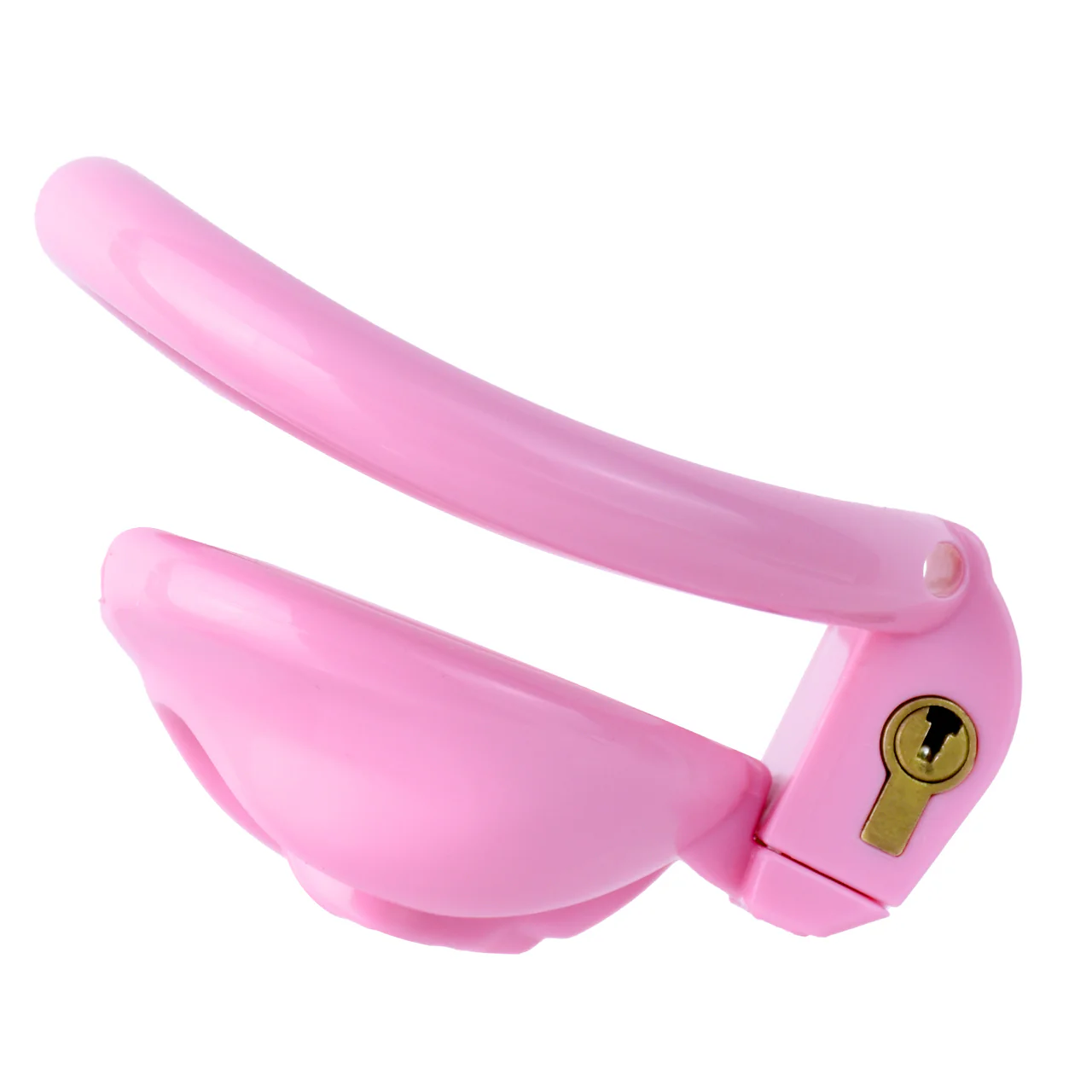 Pussy Shaped Sissy Logo Plastic Chastity Cage