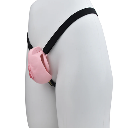 Plastic Vagina Design Chastity Cage with Butt Plug