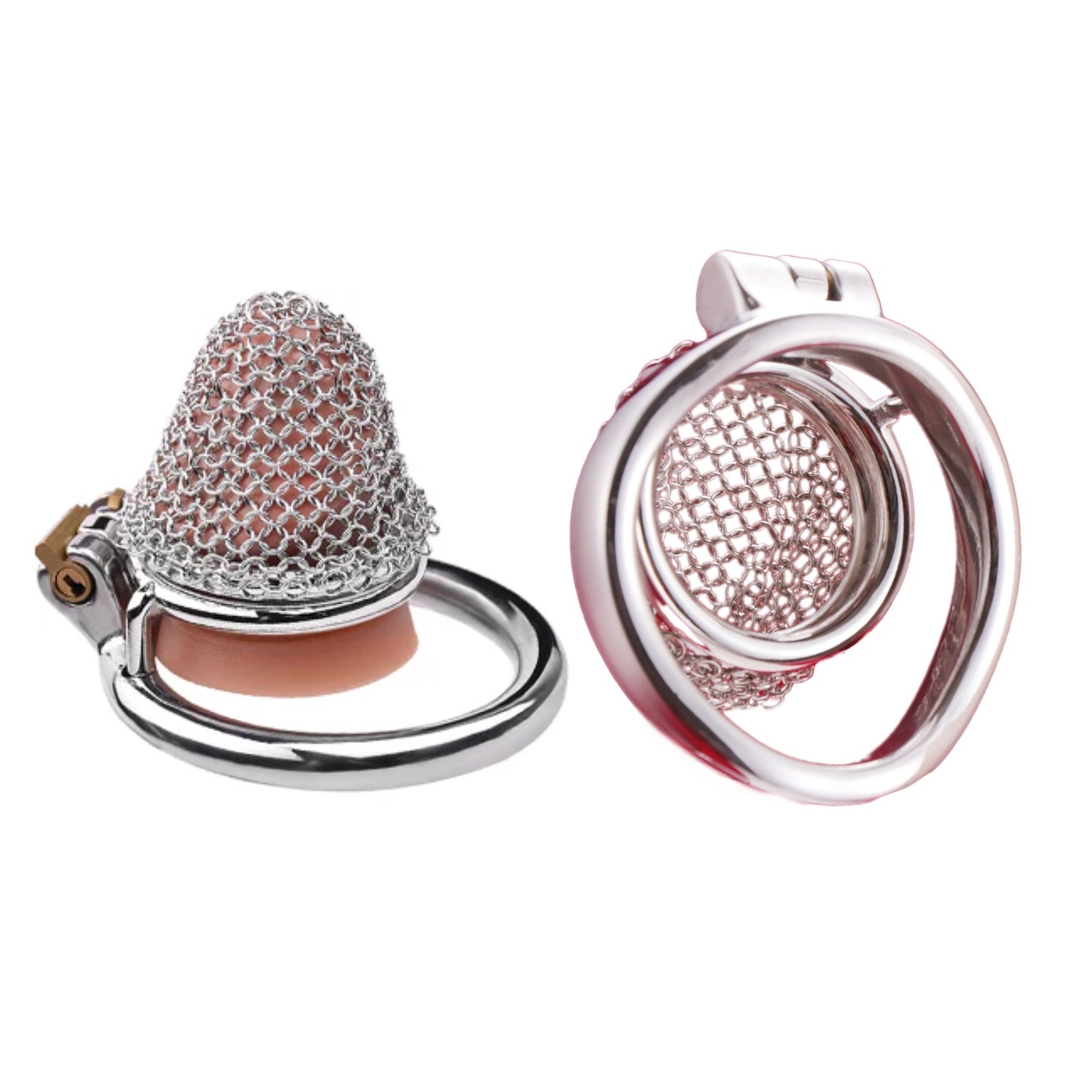 Extra Small Mesh Net Chain Mail Metal Chastity Cage Device