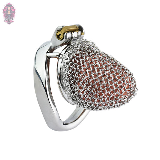 Small Mesh Net Chain Mail Metal Chastity Cage Device