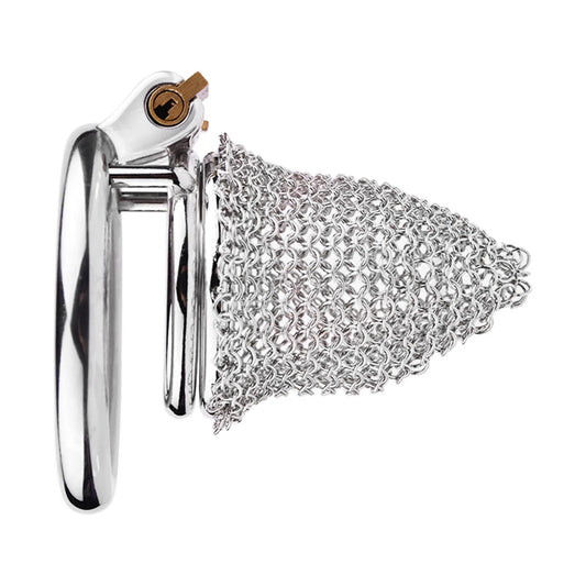 Small Mesh Net Chain Mail Metal Chastity Cage Device