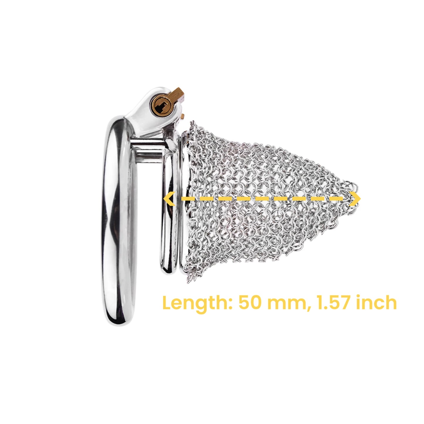 Small Mesh Net Chain Mail Metal Chastity Cage Device