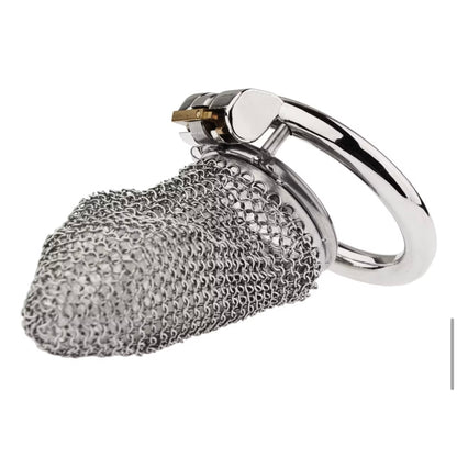 Medium Mesh Net Chain Mail Metal Chastity Cage Device