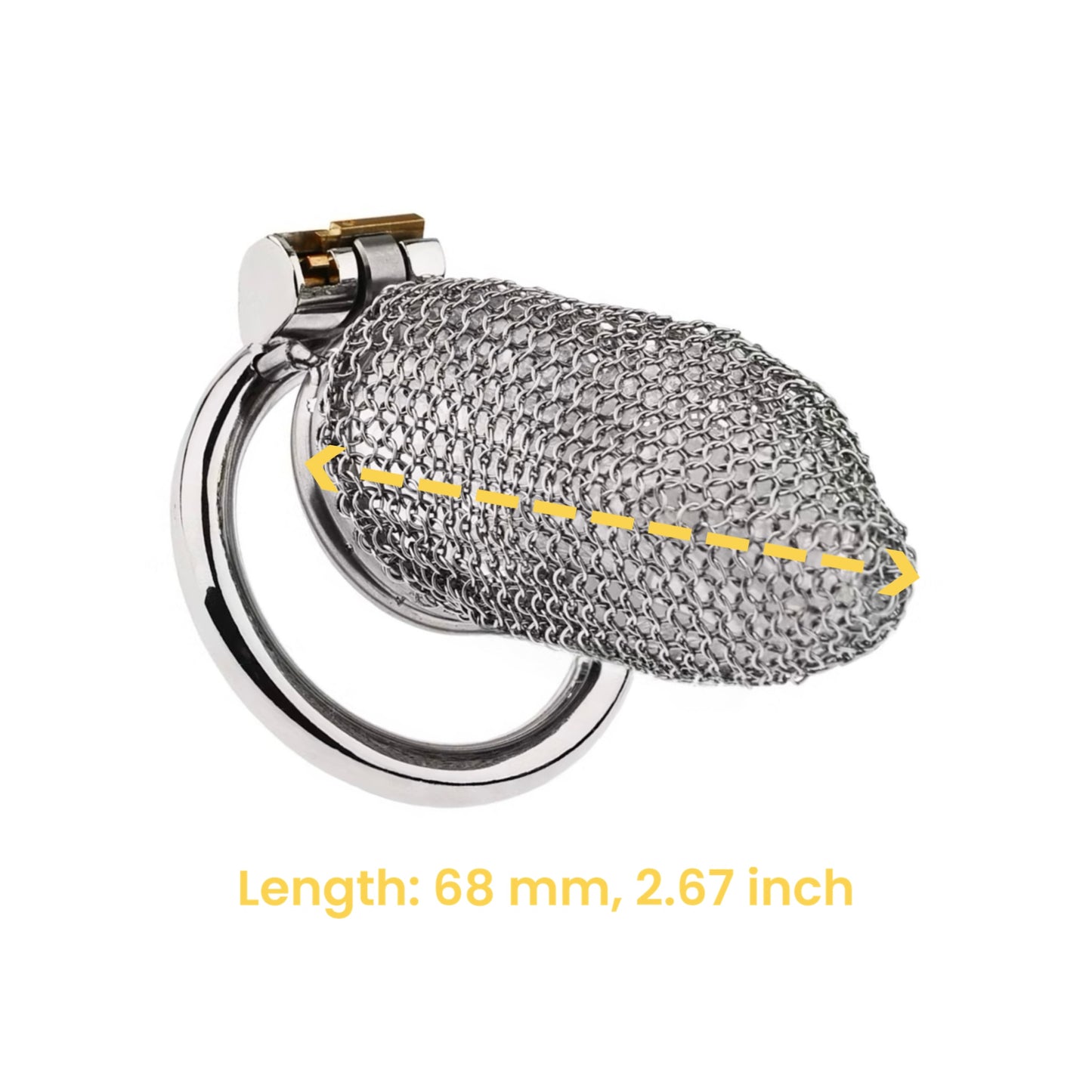 Medium Mesh Net Chain Mail Metal Chastity Cage Device