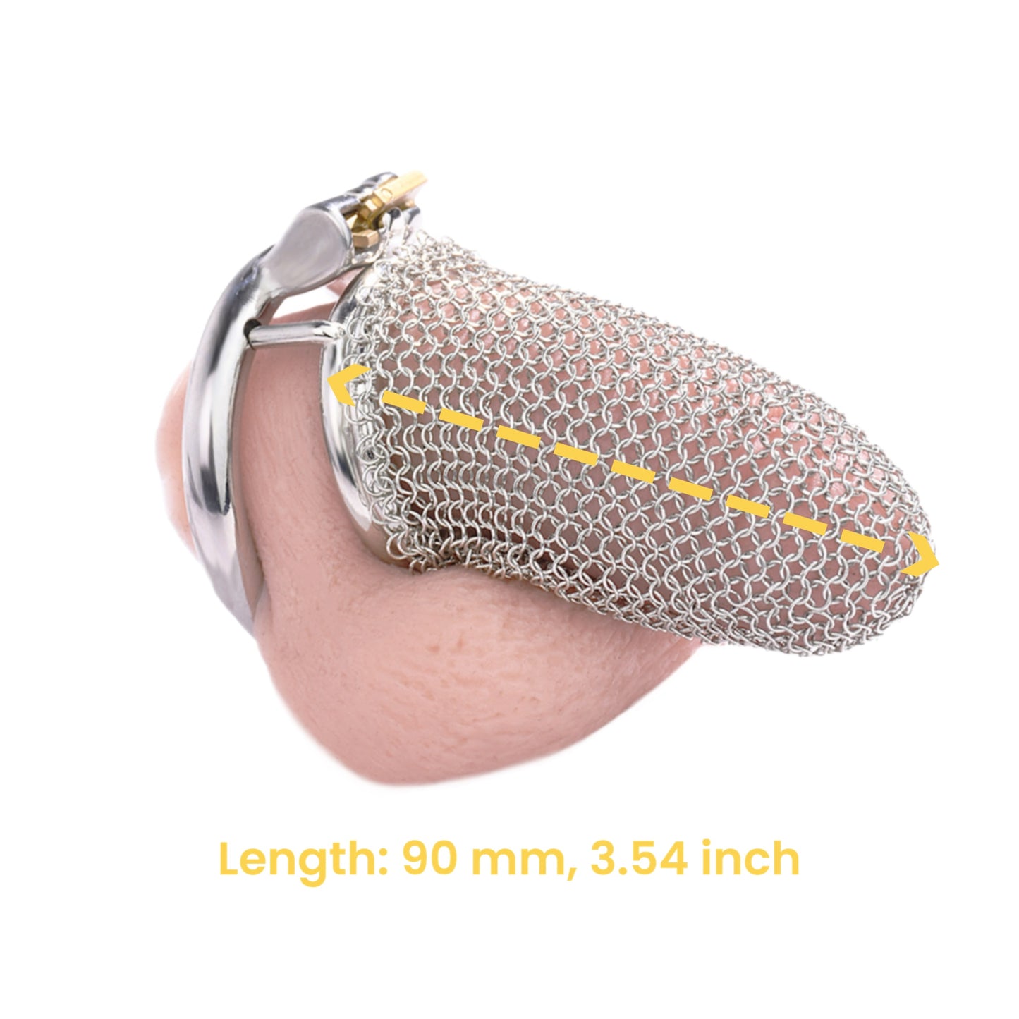 Large Mesh Net Chain Mail Metal Chastity Cage Device
