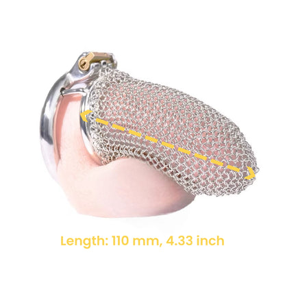 Extra Large Mesh Net Chain Mail Metal Chastity Cage Device