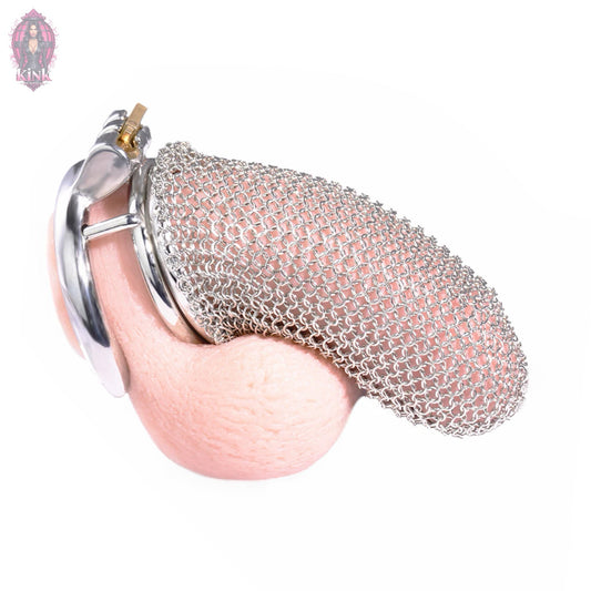 Extra Large Mesh Net Chain Mail Metal Chastity Cage Device
