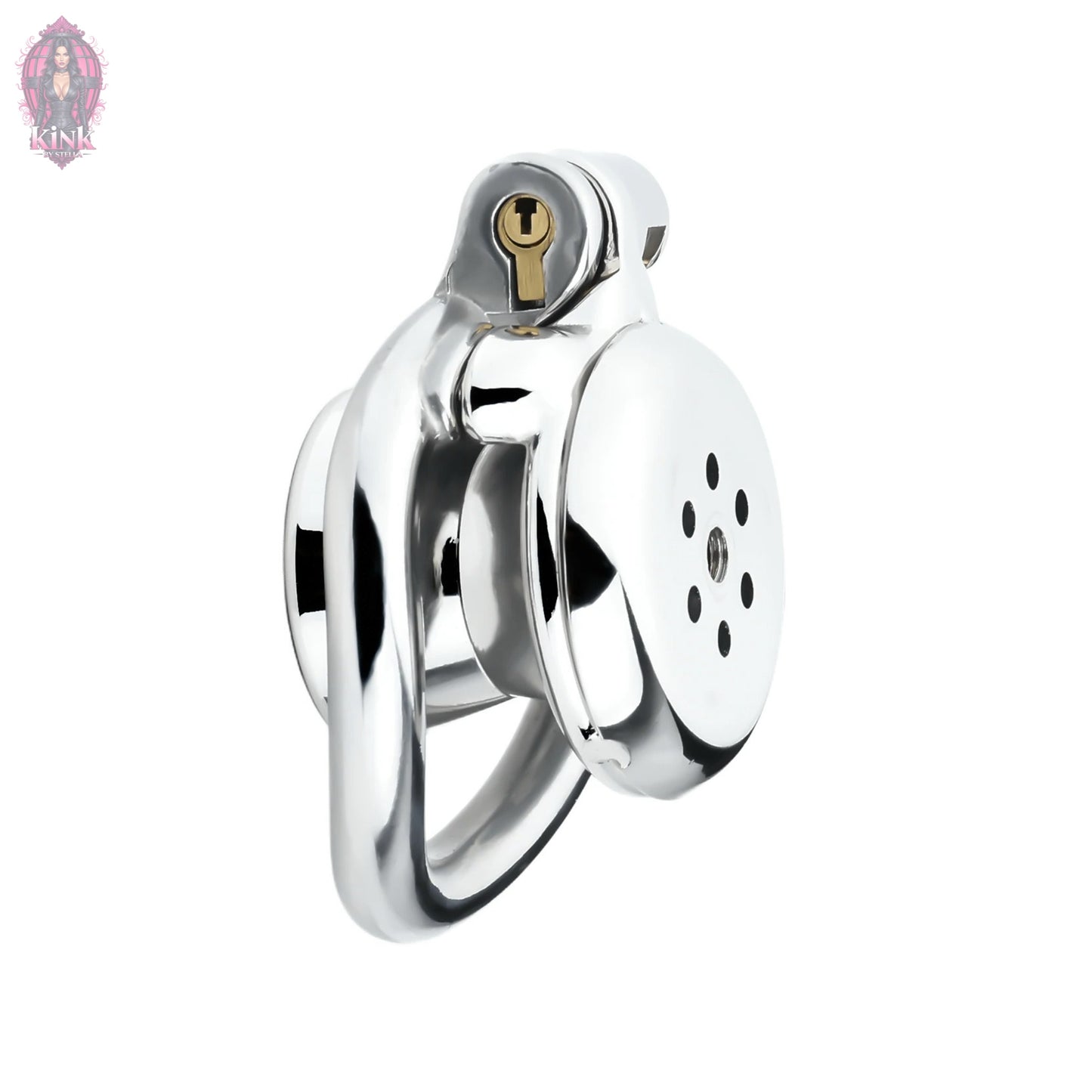 Metal Flat Shaped Inverted Chastity Cage