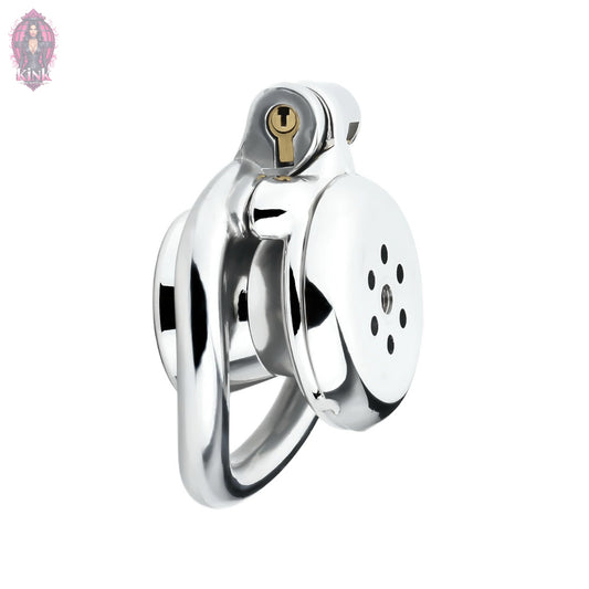 Metal Flat Shaped Inverted Chastity Cage