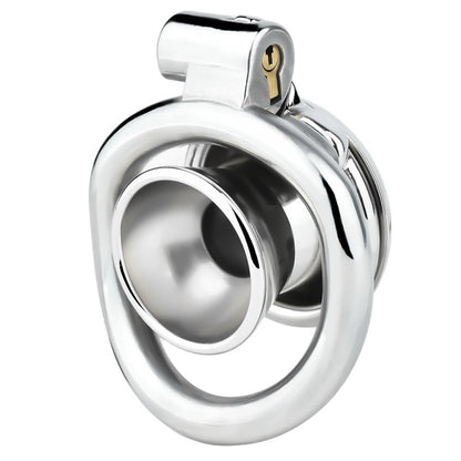 Metal Flat Shaped Inverted Chastity Cage