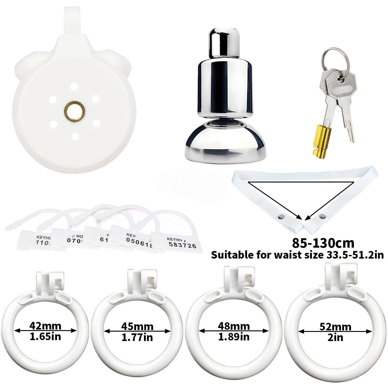 Plastic Flat Shaped Inverted Chastity Cage