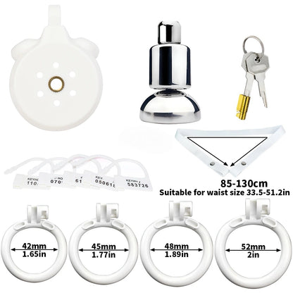 Plastic Flat Shaped Inverted Chastity Cage