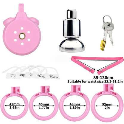 Plastic Flat Shaped Inverted Chastity Cage