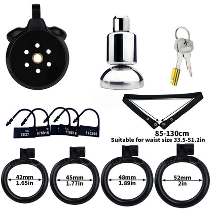 Plastic Flat Shaped Inverted Chastity Cage