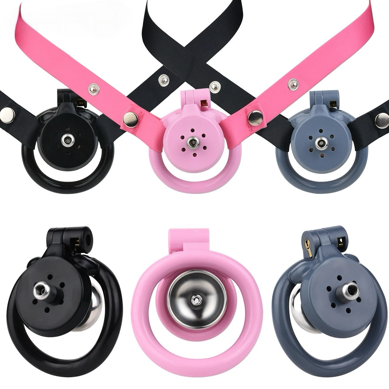 Plastic Flat Shaped Inverted Chastity Cage