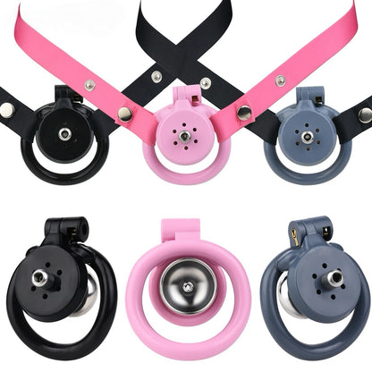 Plastic Flat Shaped Inverted Chastity Cage