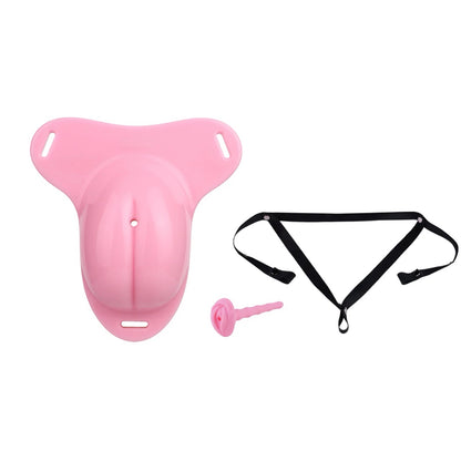 Pussy Shaped Silicone Vagina Chastity Cage Design 5