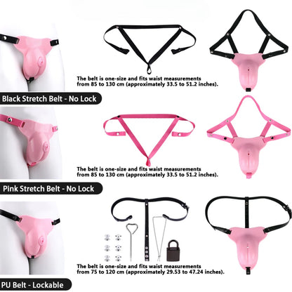 Pussy Shaped Silicone Vagina Chastity Cage Design 5