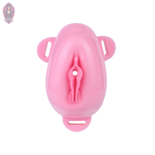Pussy Shaped Silicone Vagina Chastity Cage Design 1