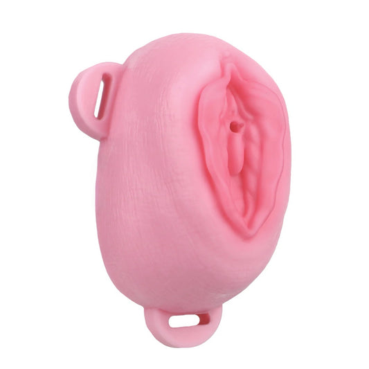 Pussy Shaped Silicone Vagina Chastity Cage Design 3
