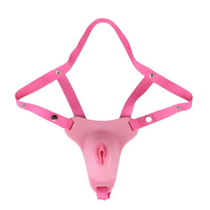Pussy Shaped Silicone Vagina Chastity Cage Design 4