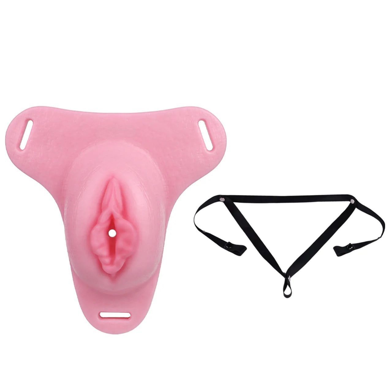 Pussy Shaped Silicone Vagina Chastity Cage Design 6