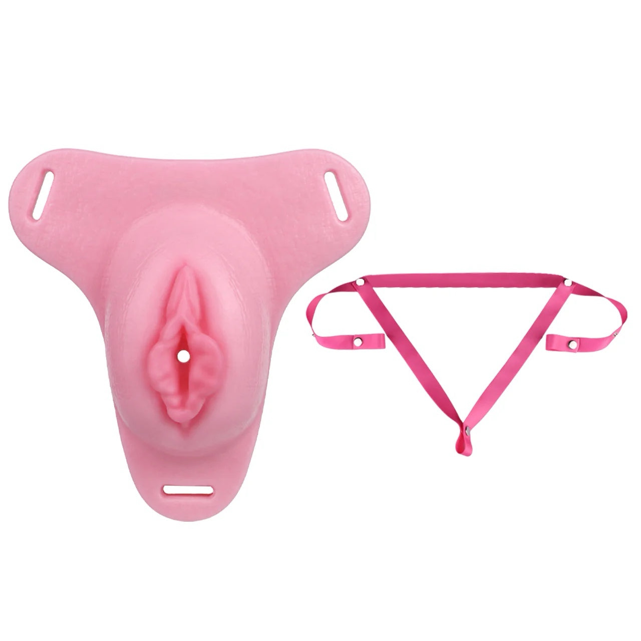 Pussy Shaped Silicone Vagina Chastity Cage Design 6