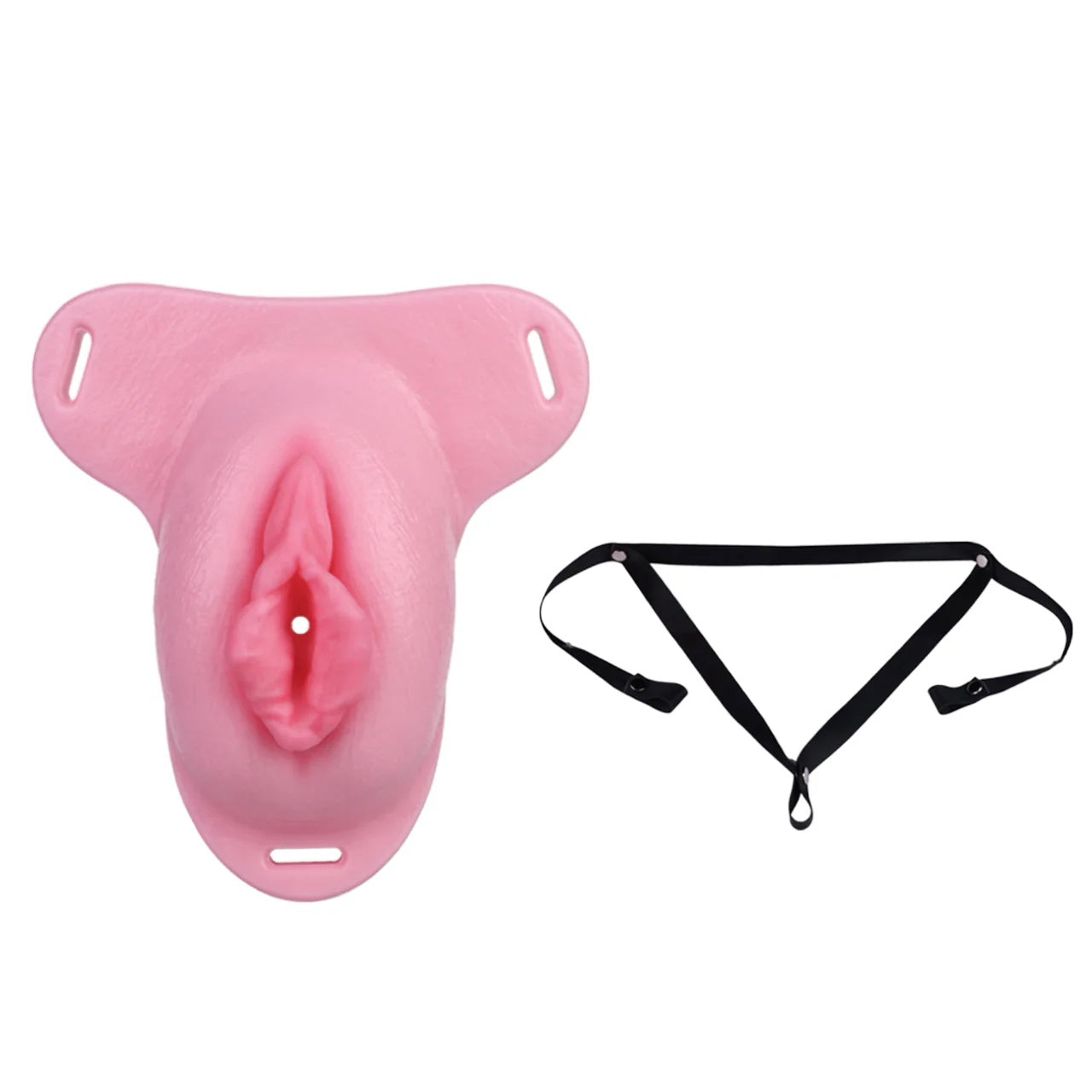 Pussy Shaped Silicone Vagina Chastity Cage Design 6