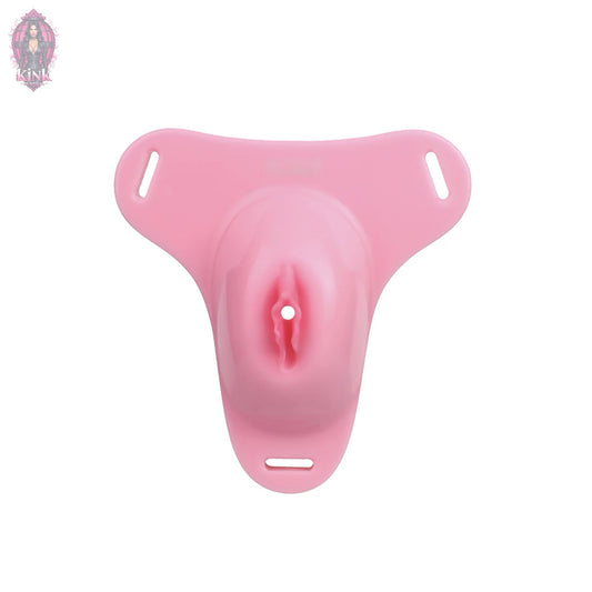 Pussy Shaped Silicone Vagina Chastity Cage Design 4
